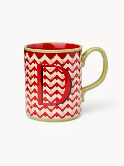 coincasa Tazze, Mug E Tazzine|Tazze, Mug E Tazzine Natalizie|Mug in ceramica lettera D Rosso