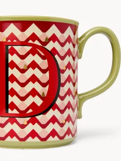 coincasa Tazze, Mug E Tazzine|Tazze, Mug E Tazzine Natalizie|Mug in ceramica lettera D Rosso