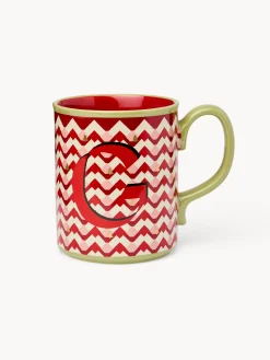 coincasa Tazze, Mug E Tazzine|Tazze, Mug E Tazzine Natalizie|Mug in ceramica lettera G Rosso