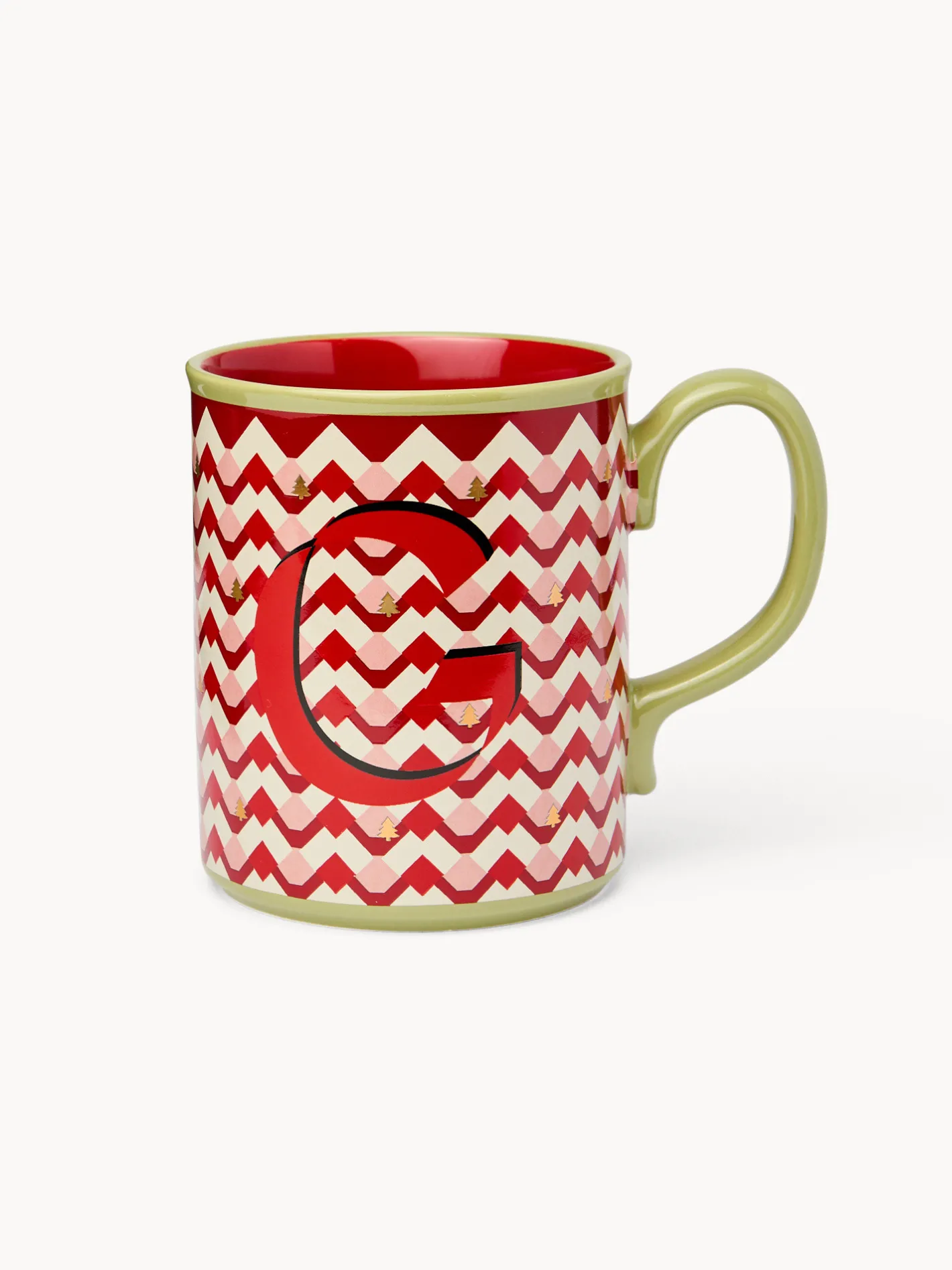 coincasa Tazze, Mug E Tazzine|Tazze, Mug E Tazzine Natalizie|Mug in ceramica lettera G Rosso