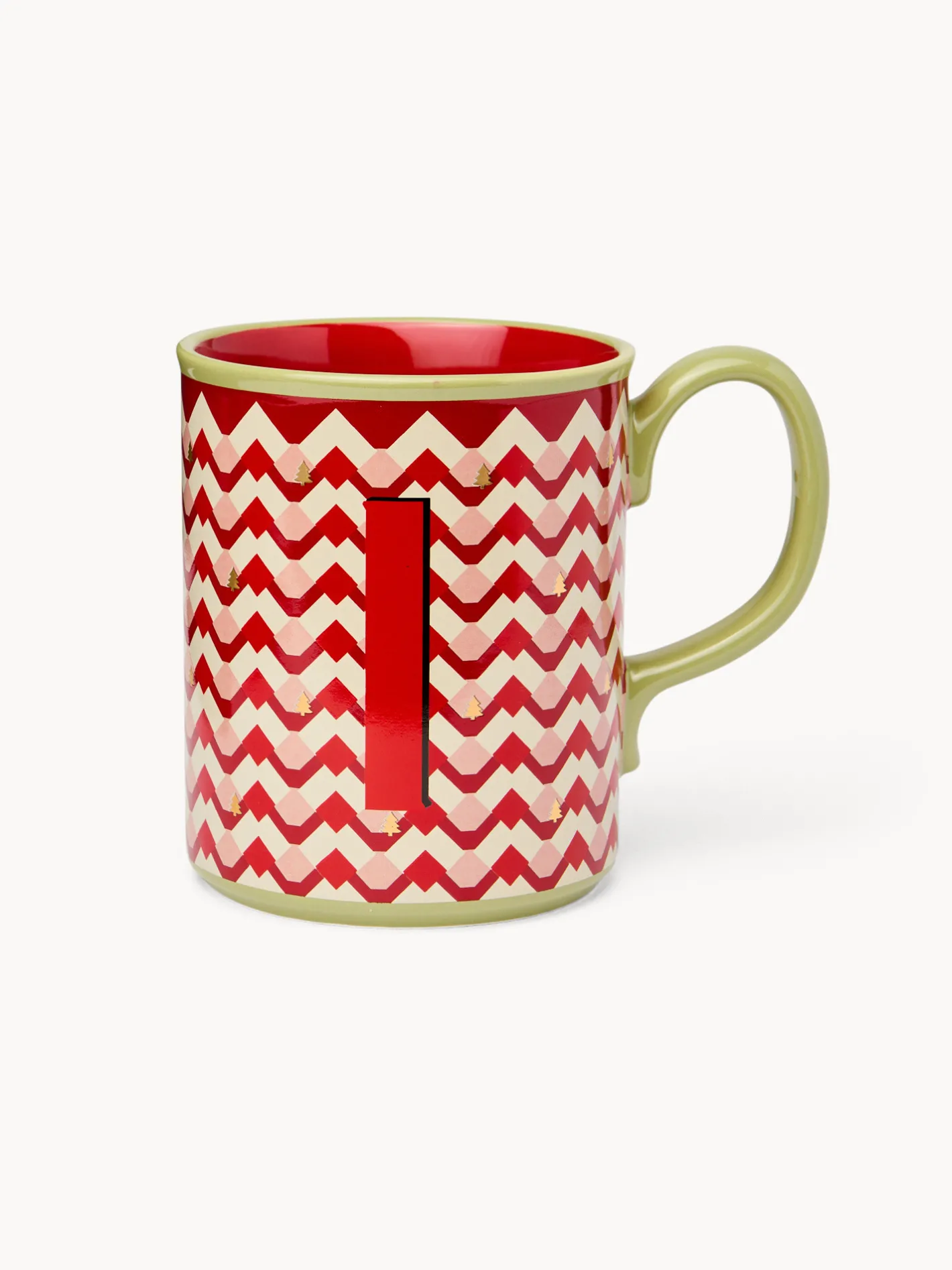 coincasa Tazze, Mug E Tazzine|Tazze, Mug E Tazzine Natalizie|Mug in ceramica lettera I Rosso