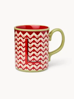 coincasa Tazze, Mug E Tazzine|Tazze, Mug E Tazzine Natalizie|Mug in ceramica lettera L Rosso