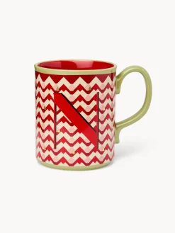 coincasa Tazze, Mug E Tazzine|Tazze, Mug E Tazzine Natalizie|Mug in ceramica lettera N Rosso