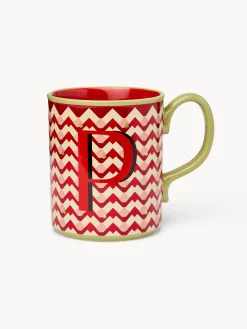 coincasa Tazze, Mug E Tazzine|Tazze, Mug E Tazzine Natalizie|Mug in ceramica lettera P Rosso