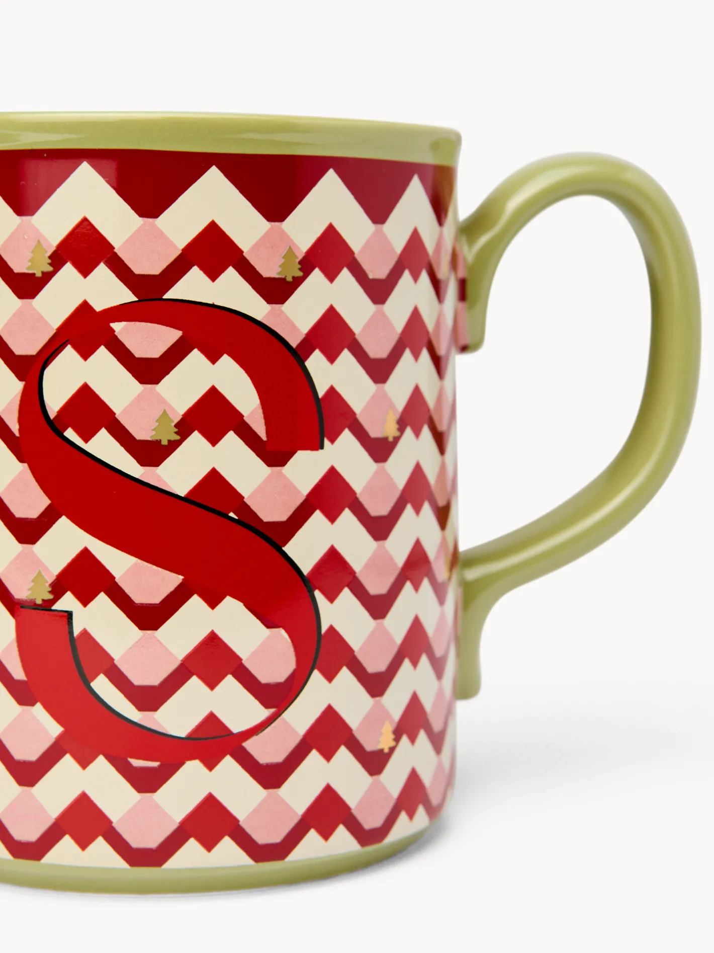 coincasa Tazze, Mug E Tazzine|Tazze, Mug E Tazzine Natalizie|Mug in ceramica lettera S Rosso