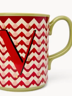 coincasa Tazze, Mug E Tazzine|Tazze, Mug E Tazzine Natalizie|Mug in ceramica lettera V Rosso