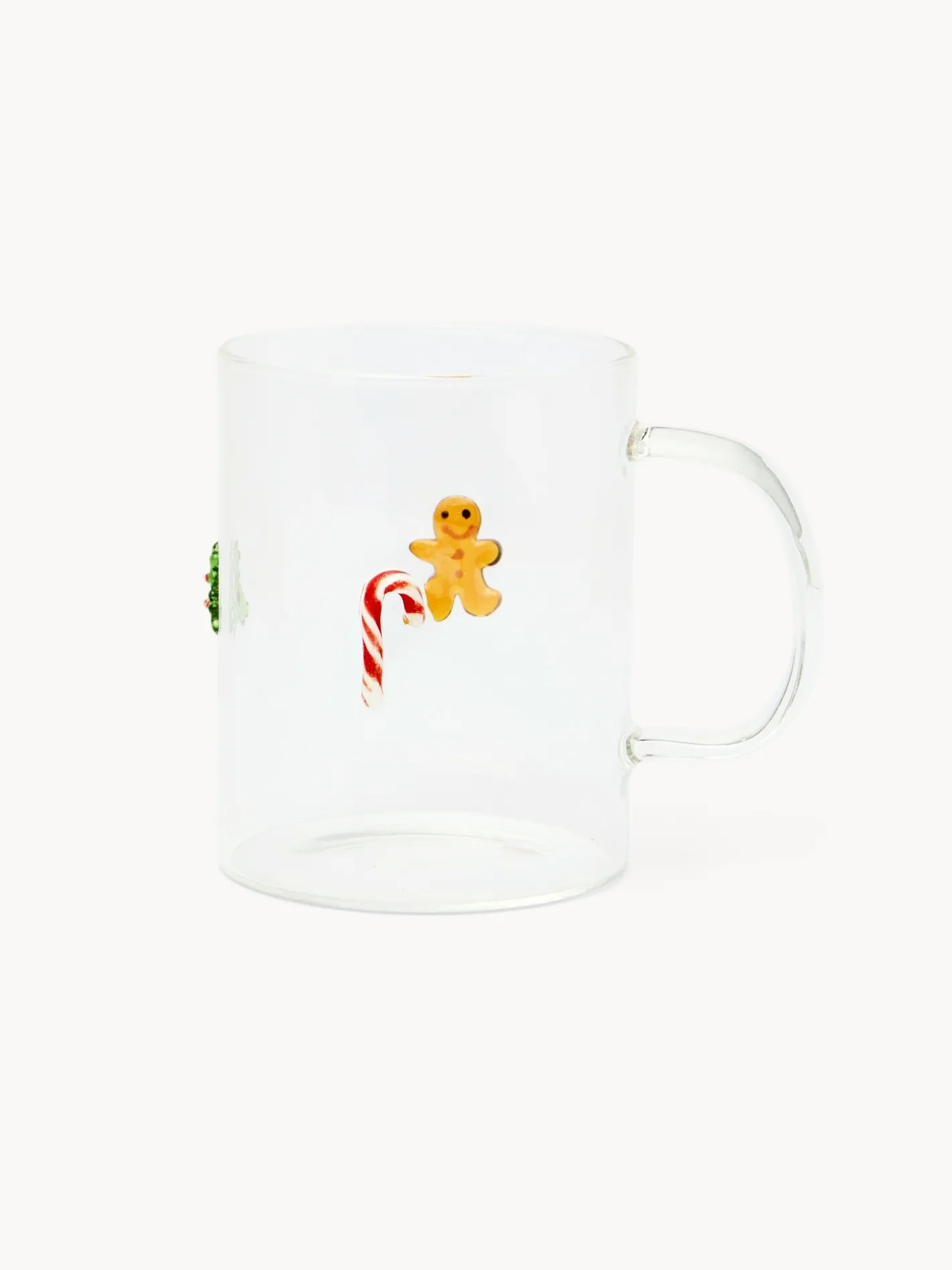 coincasa Tazze, Mug E Tazzine|Tazze, Mug E Tazzine Natalizie|Mug in vetro borosilicato con applicazioni natalizie Trasparente