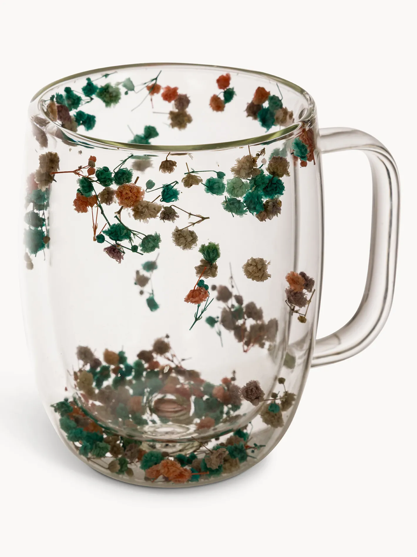 coincasa Tazze, Mug E Tazzine|Mug in vetro doppio con fiori Trasparente