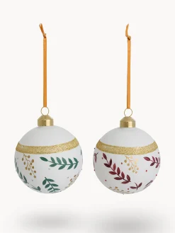 coincasa Palline|Pallina addobbo albero in vetro Bianco