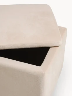 coincasa Divani Poltrone E Pouf|Panca contenitore in velluto Chamois Beige