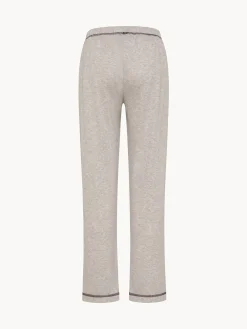 Homewear|Pantaloni da pigiama in maglina Ecrù