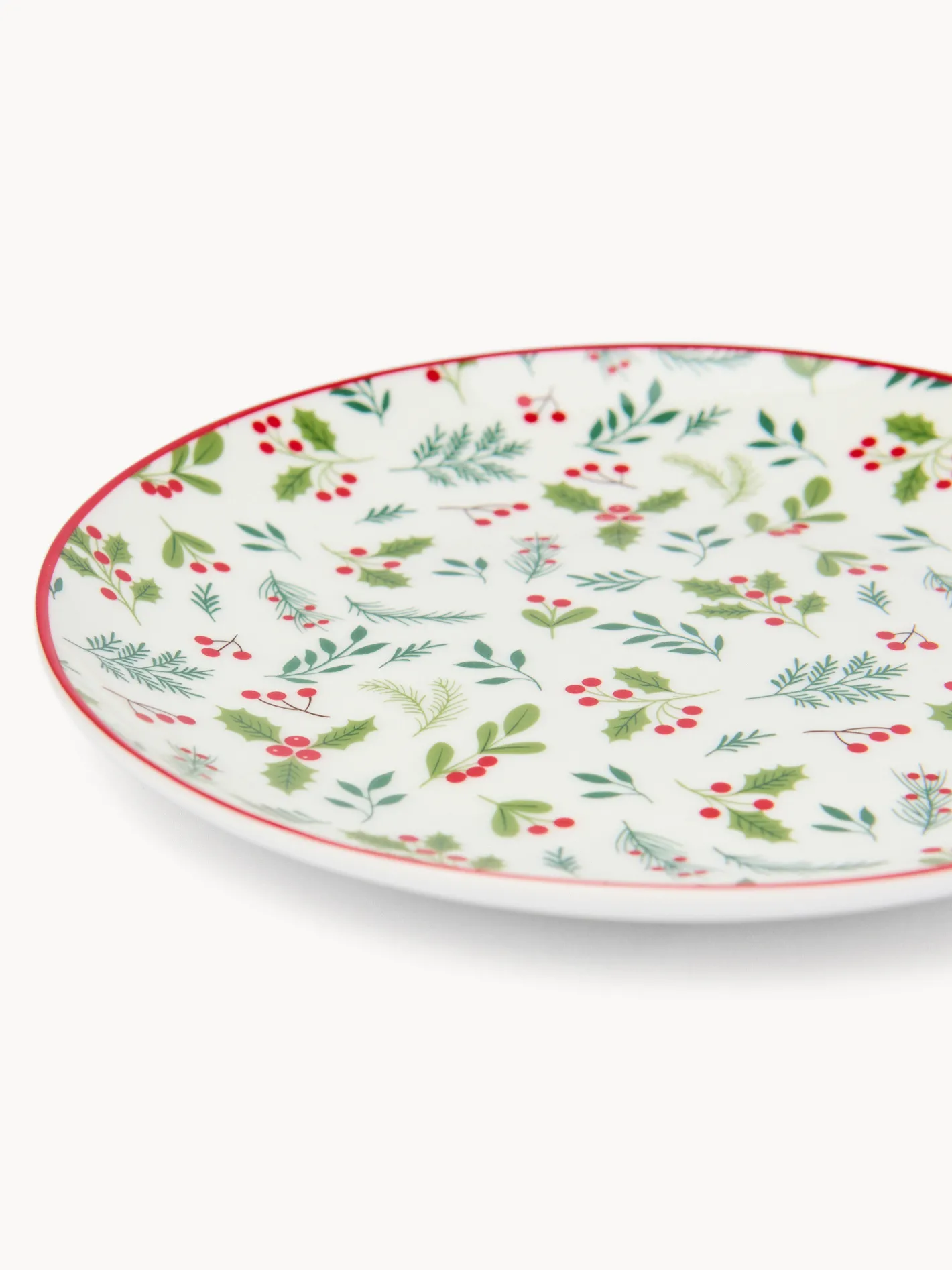 coincasa Piatti|Piatti Natalizi|Piattini pane in new bone china decoro crochet Bianco