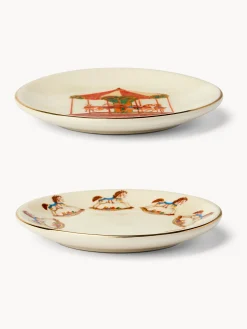 coincasa Piatti|Piatti Natalizi|Piattini pane in stoneware decorato Multicolor