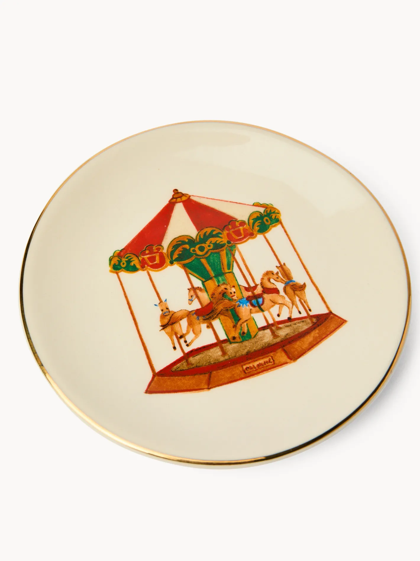 coincasa Piatti|Piatti Natalizi|Piattini pane in stoneware decorato Multicolor