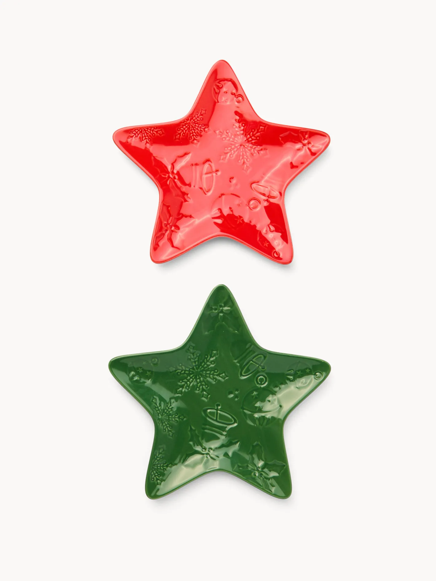 coincasa Piatti|Piatti Natalizi|Piattino in porcellana a stella Multicolor