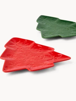 coincasa Piatti|Piatti Natalizi|Piattino in porcellana ad alberello Multicolor