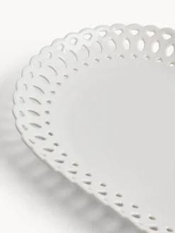 coincasa Piatti|Piatto da portata in porcellana traforata Bianco