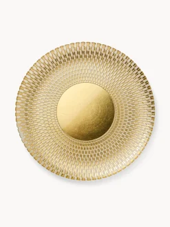 coincasa Piatti|Piatti Natalizi|Piatto da portata in vetro lavorato Oro