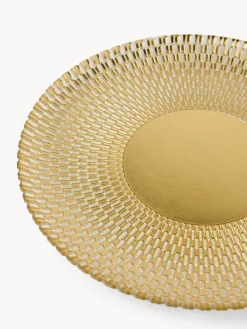 coincasa Piatti|Piatti Natalizi|Piatto da portata in vetro lavorato Oro