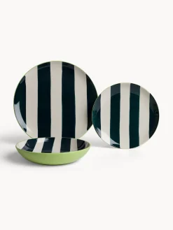 coincasa Piatti|Piatto fondo in ceramica a righe Multicolor