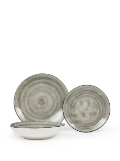 coincasa Piatti|Piatto fondo in stoneware Tokyo Grigio