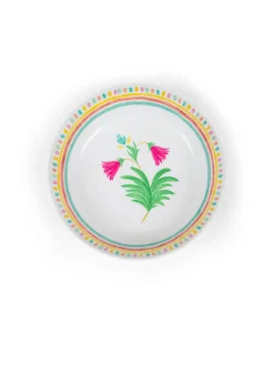 coincasa Picnic E Tempo Libero|Piatto fondo melammina motivo fiore Bianco