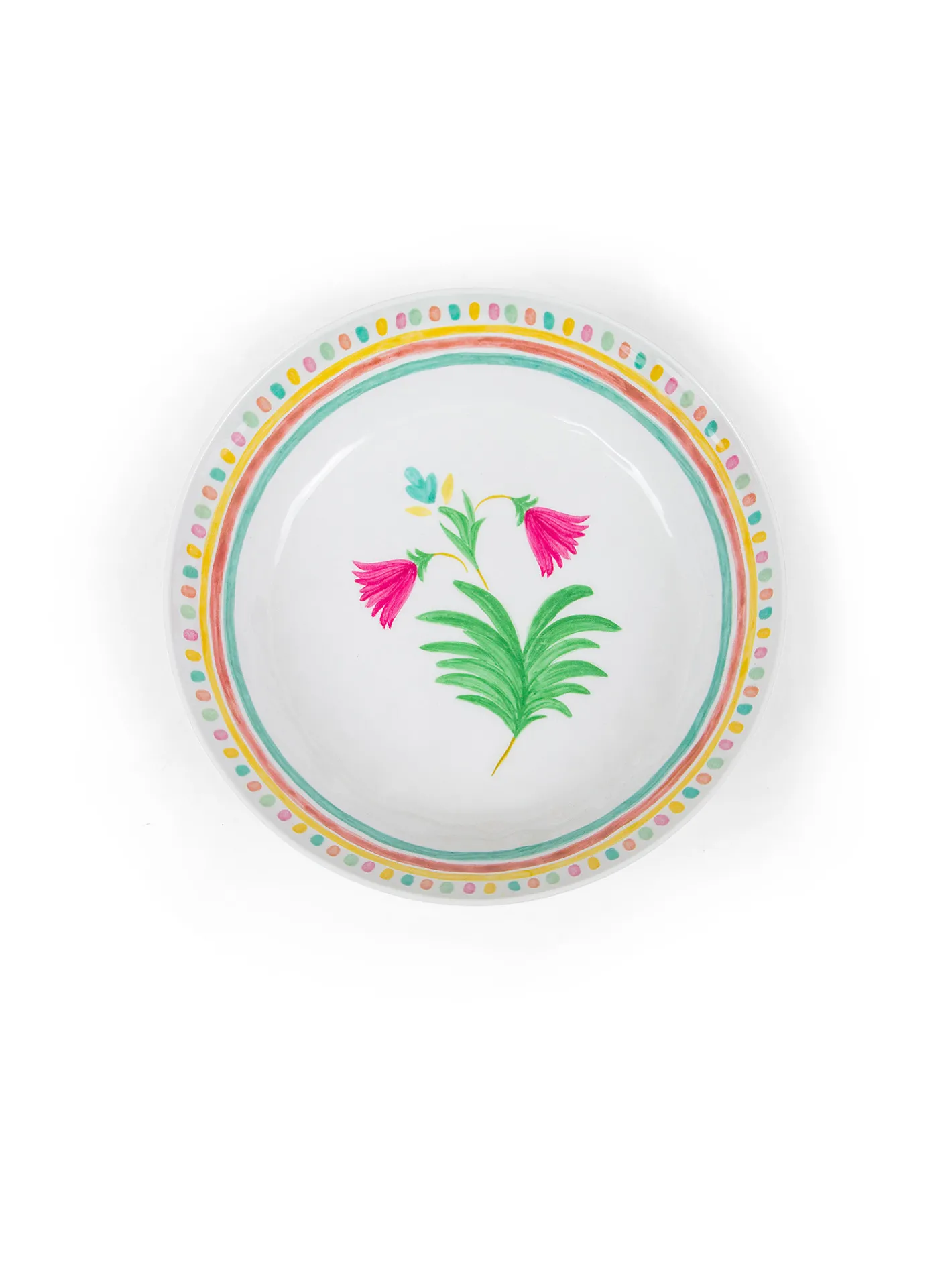 coincasa Picnic E Tempo Libero|Piatto fondo melammina motivo fiore Bianco