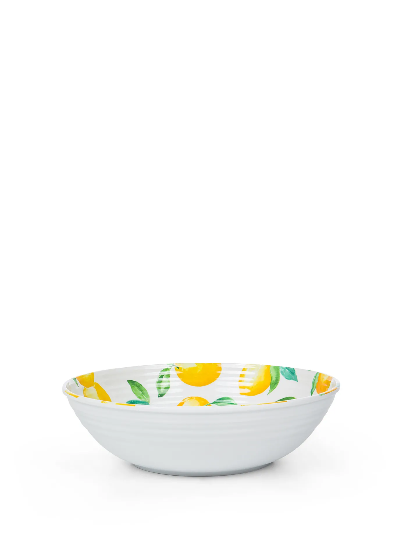 coincasa Picnic E Tempo Libero|Piatto fondo melammina motivo limoni Bianco