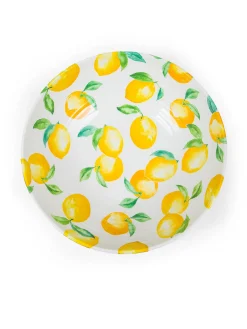 coincasa Picnic E Tempo Libero|Piatto fondo melammina motivo limoni Bianco