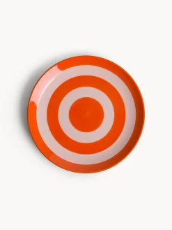 coincasa Piatti|Piatto frutta in ceramica a righe circolari Multicolor