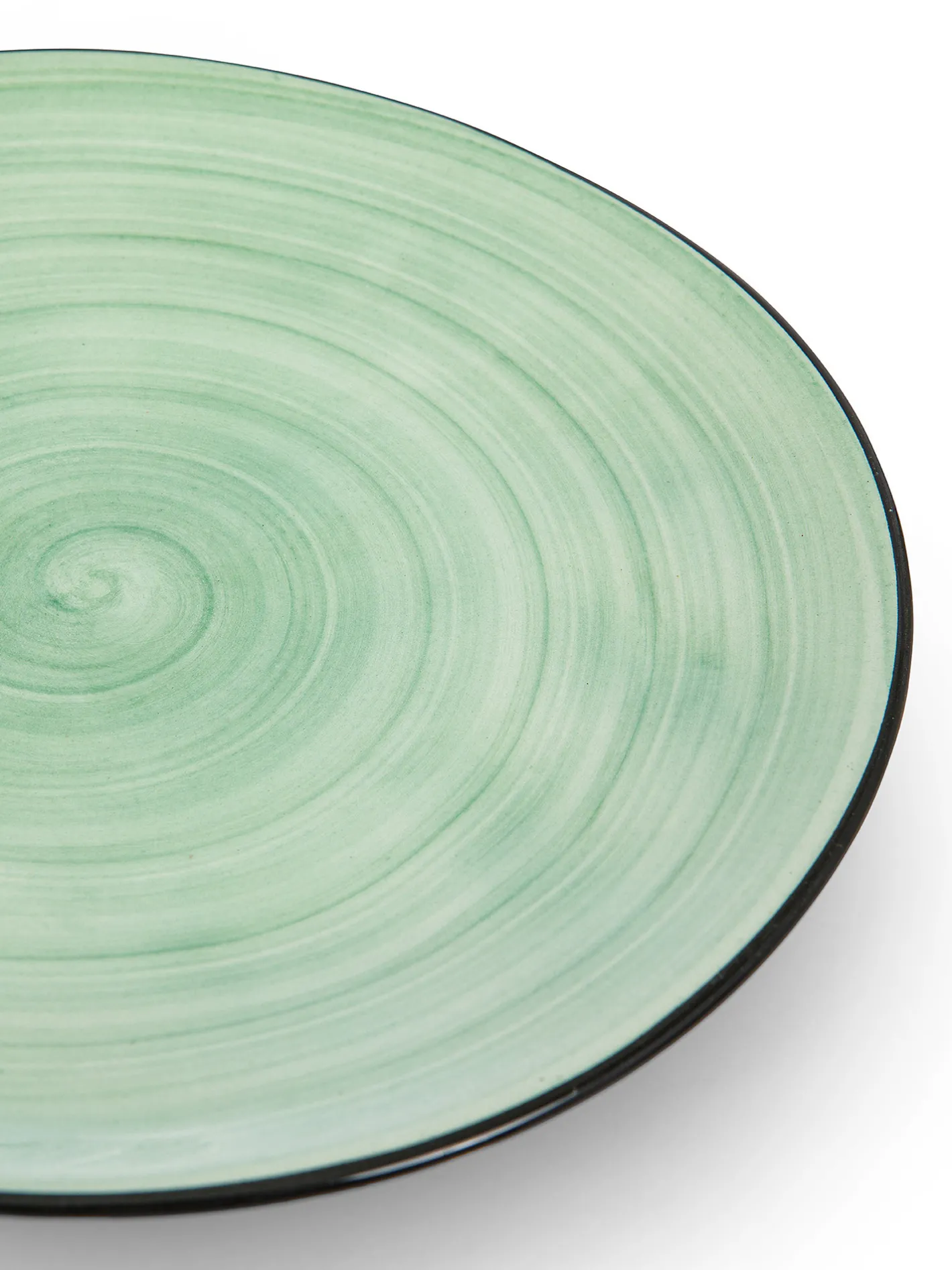 coincasa Piatti|Piatto frutta in stoneware Tokyo Verde acqua