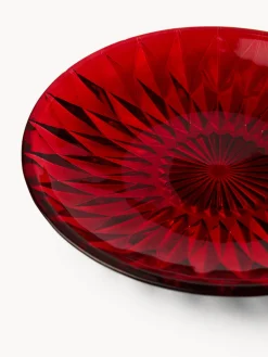 coincasa Piatti|Piatti Natalizi|Piatto frutta in vetro spruzzato stampato Rosso