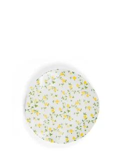 coincasa Piatti|Piatto frutta porcellana motivo fiorellino Bianco