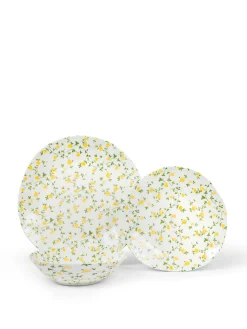 coincasa Piatti|Piatto frutta porcellana motivo fiorellino Bianco