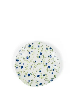 coincasa Piatti|Piatto frutta porcellana motivo fiorellino Bianco