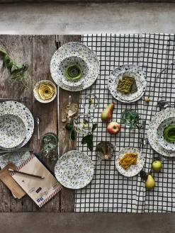 coincasa Piatti|Piatto frutta porcellana motivo fiorellino Bianco