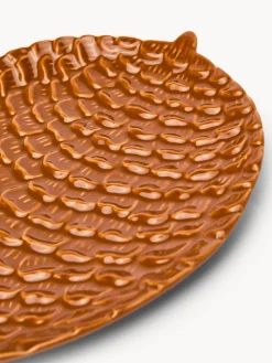 coincasa Piatti|Piatti Natalizi|Piatto in ceramica a pigna Marrone