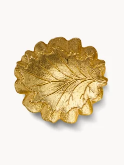 coincasa Piatti|Piatto in vetro a foglia Oro