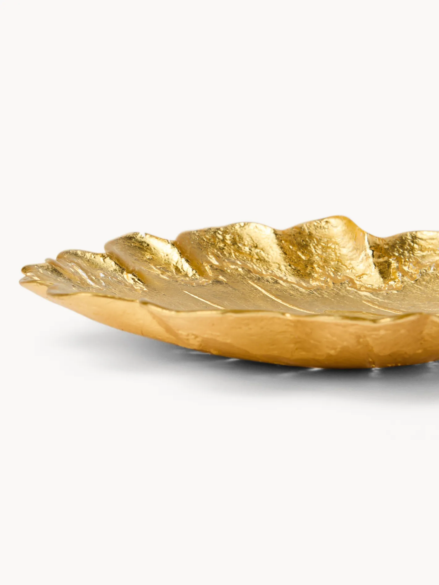 coincasa Piatti|Piatto in vetro a foglia Oro