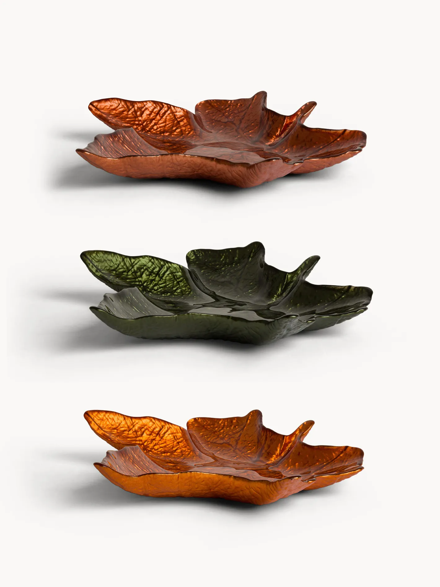 coincasa Piatti|Piatto in vetro a forma foglia Multicolor