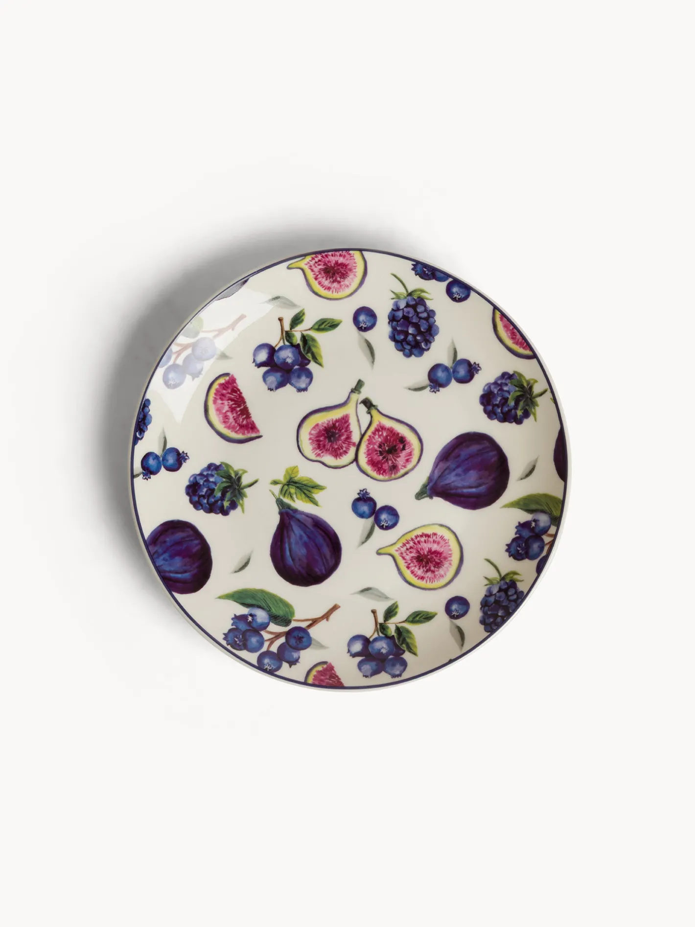 coincasa Piatti|Piatto pane new bone china motivo fichi Multicolor