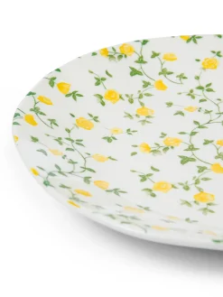 coincasa Piatti|Piatto pane porcellana motivo fiorellino Bianco