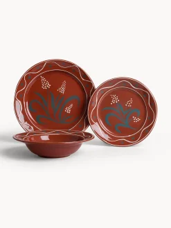 Piatti|Piatto piano Austin ceramica stoneware dipinta a mano Rosso mattone