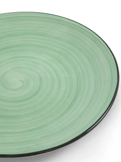 coincasa Piatti|Piatto piano in stoneware Tokyo Verde acqua