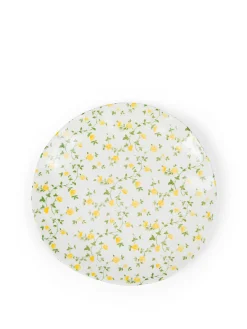 coincasa Piatti|Piatto piano porcellana motivo fiorellino Bianco