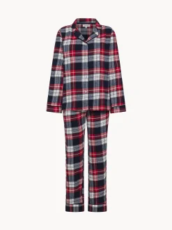 Homewear|Pigiama in flanella motivo tartan Blu