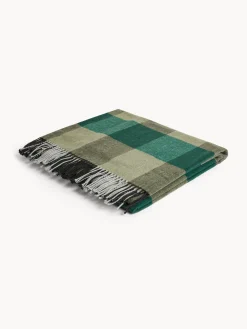coincasa Coperte E Plaid|Biancheria Da Letto|Plaid a quadri made in Italy Verde