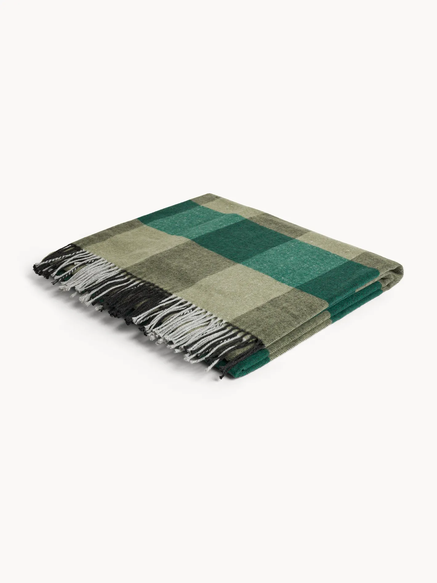 coincasa Coperte E Plaid|Biancheria Da Letto|Plaid a quadri made in Italy Verde