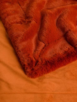 coincasa Biancheria Da Letto|Coperte E Plaid|Plaid effetto pelo Arancione