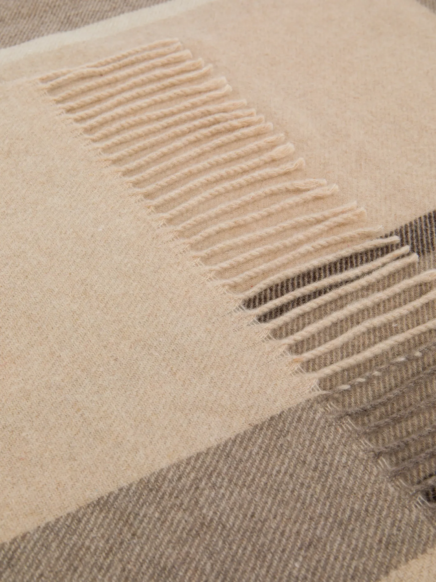 coincasa Biancheria Da Letto|Coperte E Plaid|Plaid in lana e cashmere Portofino Beige/Marrone